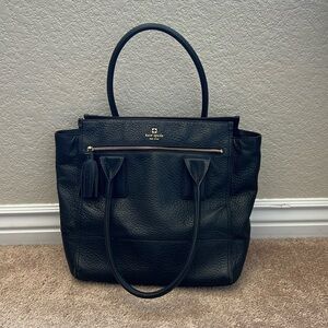 Kate Spade Black Pebbled Leather Tote